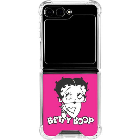 Betty Boop Pink Background Galaxy Z Flip5 5G Clear Case