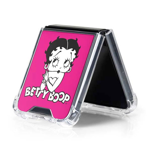 Betty Boop Pink Background Galaxy Z Flip5 5G Clear Case