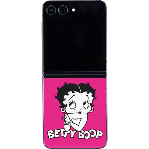 Betty Boop Pink Background Galaxy Z Flip5 5G Skin