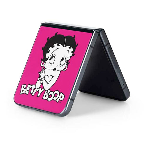 Betty Boop Pink Background Galaxy Z Flip5 5G Skin