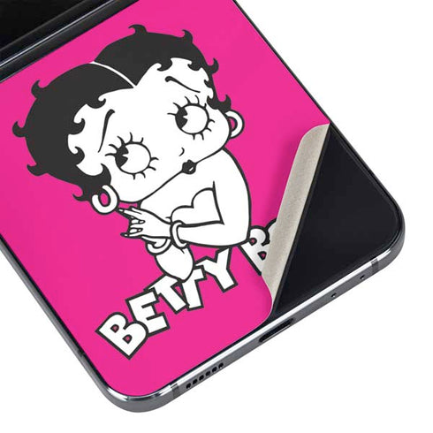 Betty Boop Pink Background Galaxy Z Flip5 5G Skin