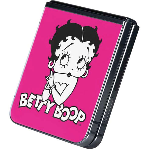 Betty Boop Pink Background Galaxy Z Flip5 5G Skin