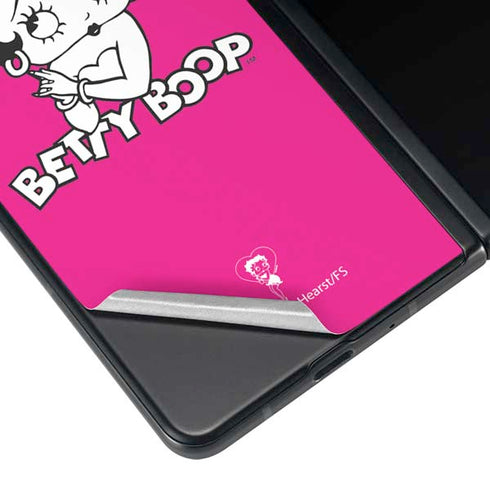 Betty Boop Pink Background Galaxy Z Fold4 5G Skin