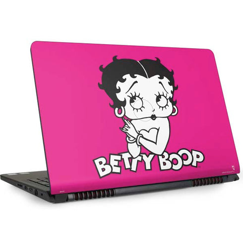 Betty Boop Pink Background Dell Inspiron Skin