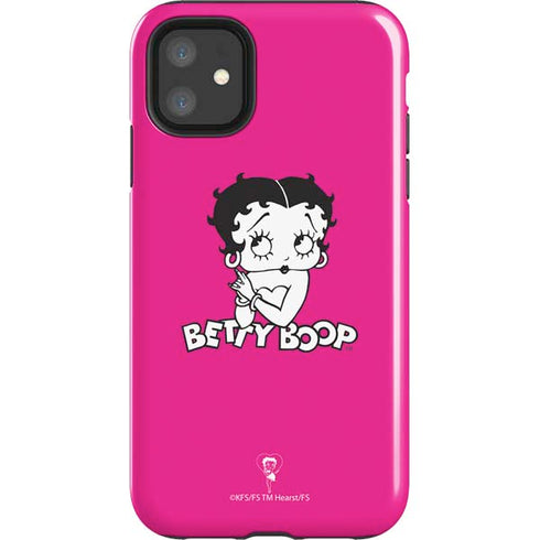 Betty Boop Pink Background iPhone 11 Impact Case