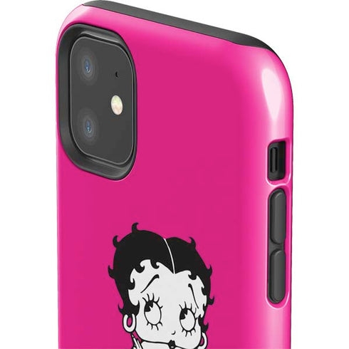 Betty Boop Pink Background iPhone 11 Impact Case