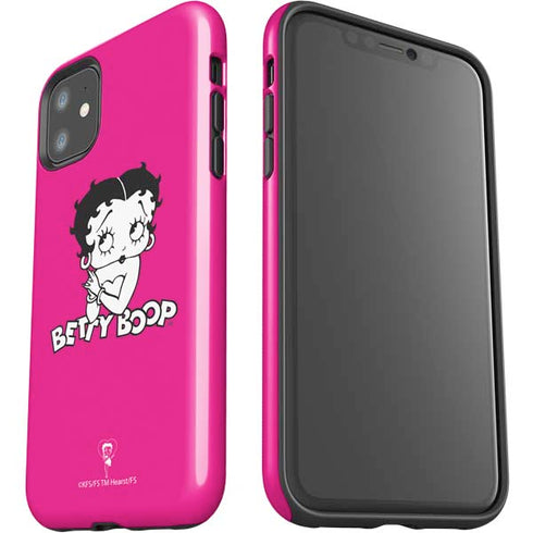 Betty Boop Pink Background iPhone 11 Impact Case
