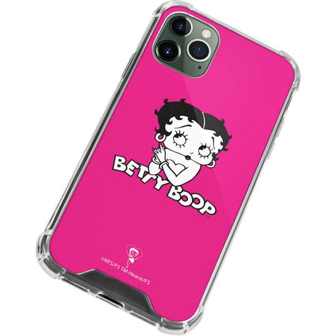 Betty Boop Pink Background iPhone 11 Pro Max Clear Case