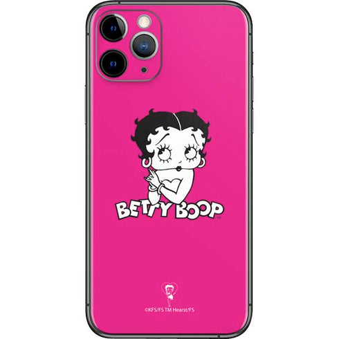 Betty Boop Pink Background iPhone 11 Pro Skin