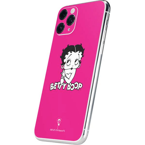 Betty Boop Pink Background iPhone 11 Pro Skin