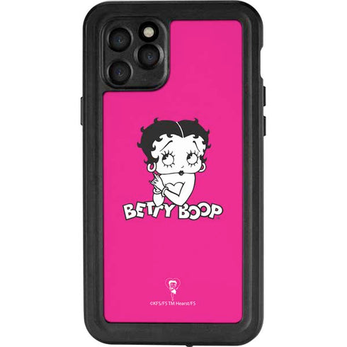 Betty Boop Pink Background iPhone 11 Pro Waterproof Case
