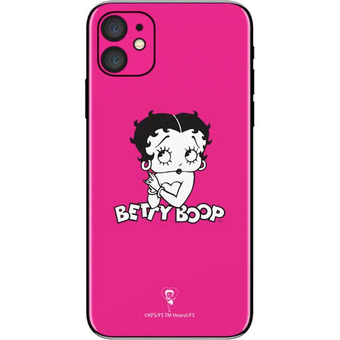 Betty Boop Pink Background iPhone 11 Skin