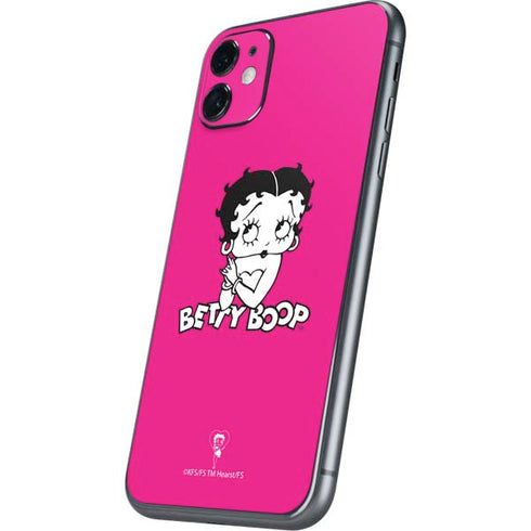 Betty Boop Pink Background iPhone 11 Skin