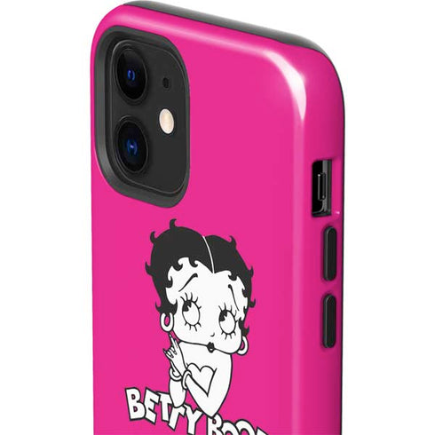 Betty Boop Pink Background iPhone 12 Impact Case