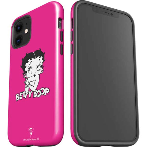 Betty Boop Pink Background iPhone 12 Impact Case