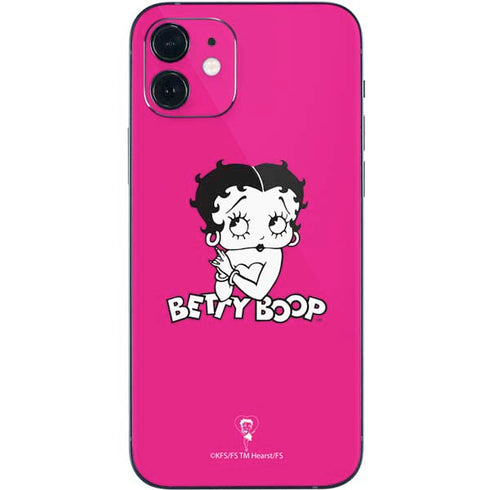 Betty Boop Pink Background iPhone 12 Mini Skin