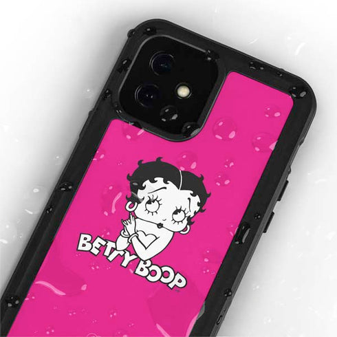 Betty Boop Pink Background iPhone 12 Mini Waterproof Case