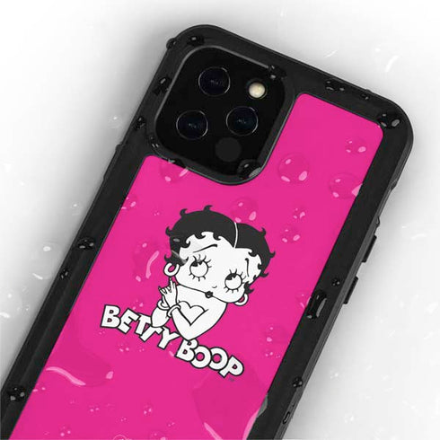 Betty Boop Pink Background iPhone 12 Pro Waterproof Case
