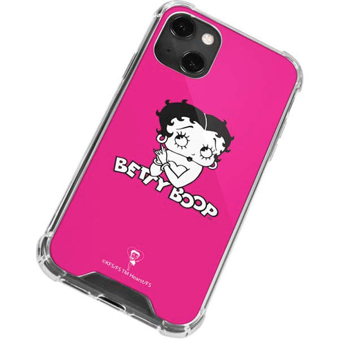 Betty Boop Pink Background iPhone 13 Mini Clear Case