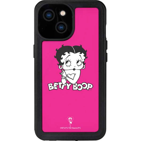 Betty Boop Pink Background iPhone 13 Mini Waterproof Case