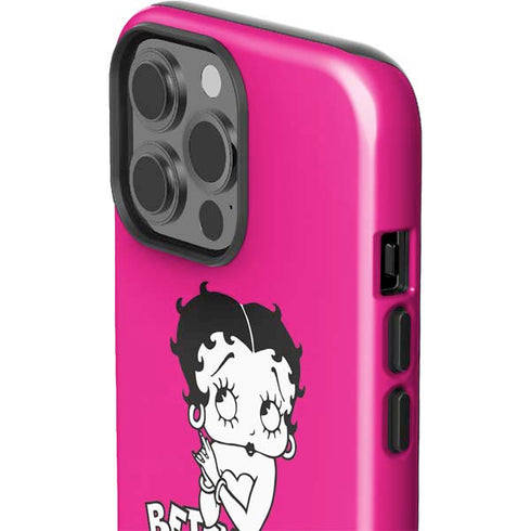 Betty Boop Pink Background iPhone 13 Pro Max Impact Case