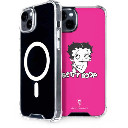 Betty Boop Pink Background iPhone 14 MagSafe Case