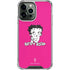Betty Boop Pink Background iPhone 15 Pro Max Clear Case