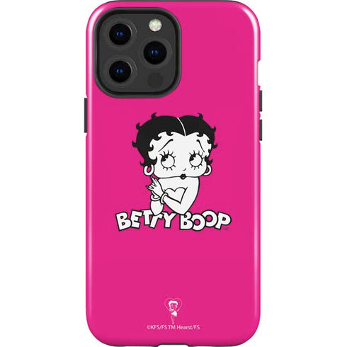 Betty Boop Pink Background iPhone 14 Pro Max Impact Case