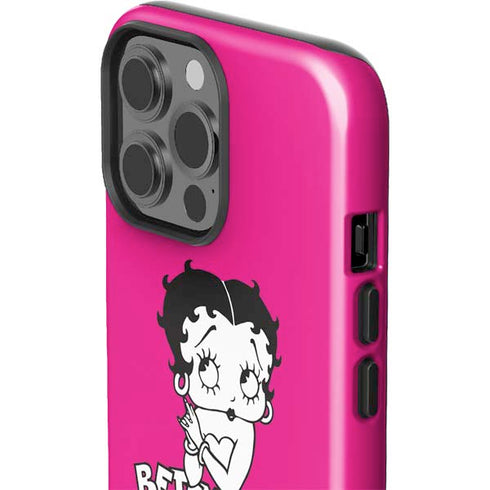 Betty Boop Pink Background iPhone 14 Pro Max Impact Case