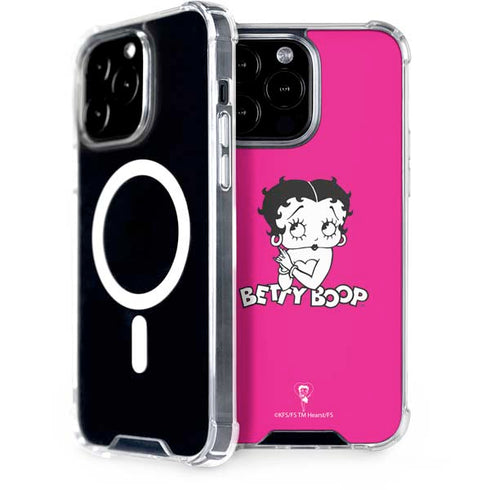 Betty Boop Pink Background iPhone 15 Pro Max MagSafe Case