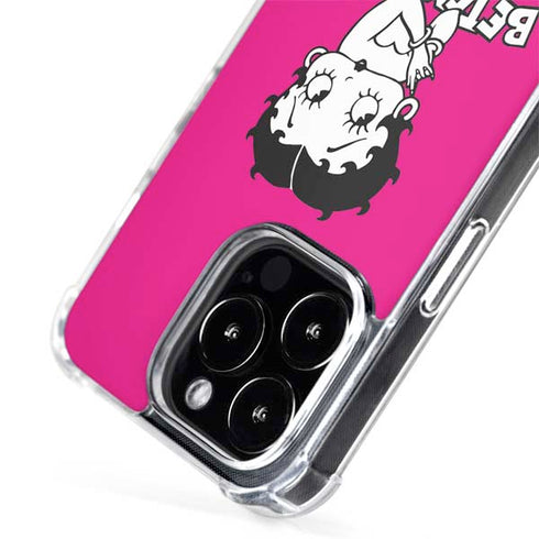 Betty Boop Pink Background iPhone 15 Pro Max MagSafe Case