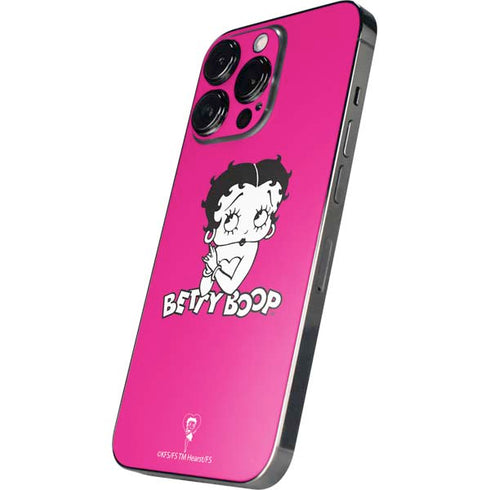 Betty Boop Pink Background iPhone 14 Pro Max Skin