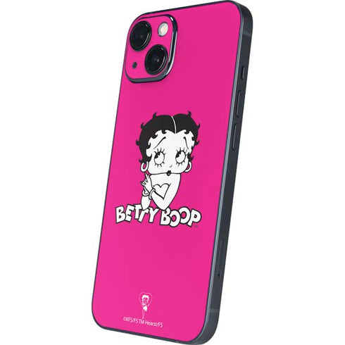 Betty Boop Pink Background iPhone 14 Skin