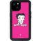 Betty Boop Pink Background iPhone 15 Plus Waterproof Case