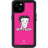Betty Boop Pink Background iPhone 15 Plus Waterproof Case