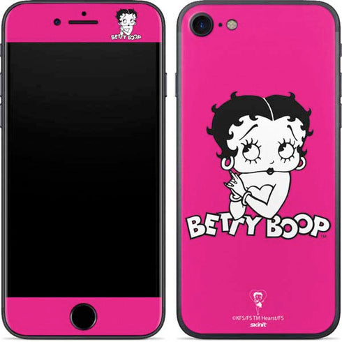 Betty Boop Pink Background iPhone 7 Skin