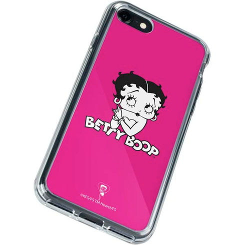 Betty Boop Pink Background iPhone SE (2nd & 3rd Gen) Clear Case