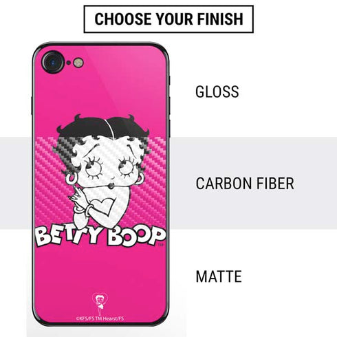 Betty Boop Pink Background iPhone SE (2nd & 3rd Gen) Skin