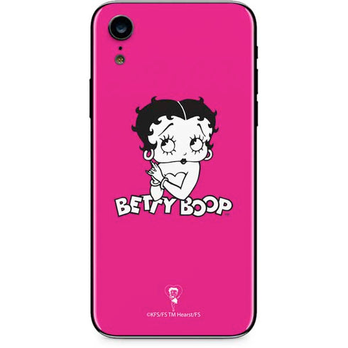 Betty Boop Pink Background iPhone XR Skin
