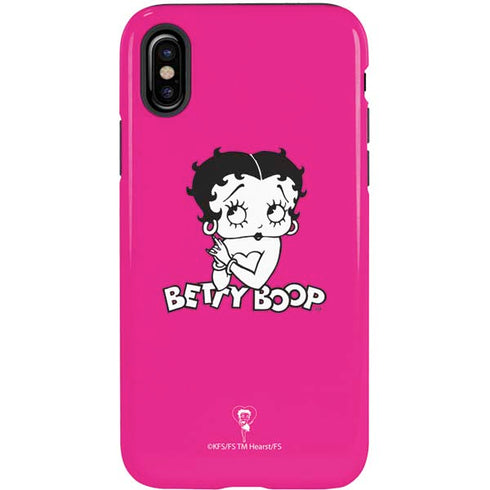 Betty Boop Pink Background iPhone XS Pro Case