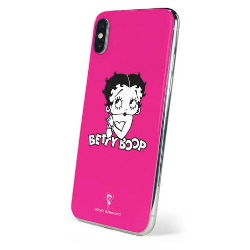 Betty Boop Pink Background iPhone XS Skin