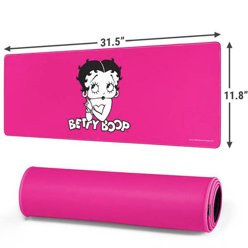 Betty Boop Pink Background Gaming Mouse Pad