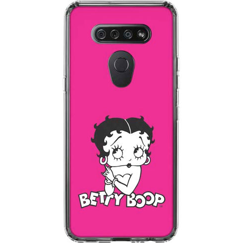 Betty Boop Pink Background LG K51/Q51 Clear Case