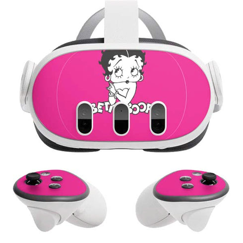 Betty Boop Pink Background Meta Quest 3 Skin