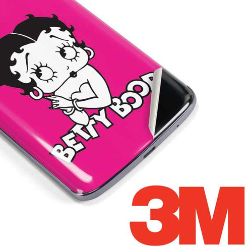 Betty Boop Pink Background Moto E5 Plus Skin