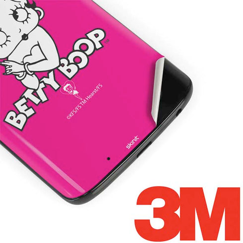 Betty Boop Pink Background Moto G6 Skin