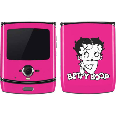 Betty Boop Pink Background Motorola RAZR Skin