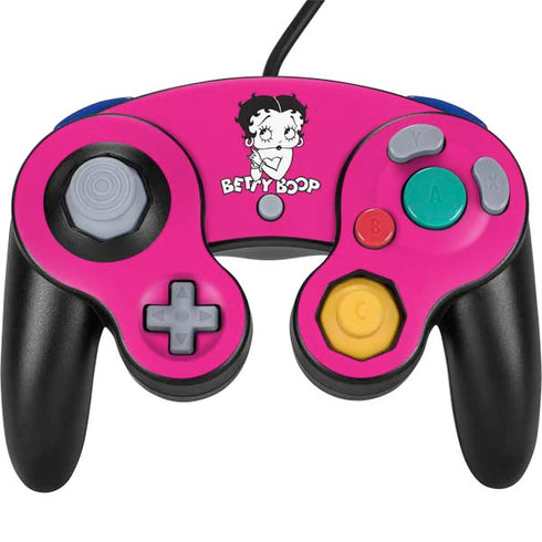 Betty Boop Pink Background Nintendo GameCube Controller Skin