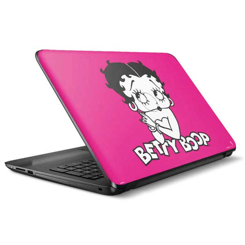 Betty Boop Pink Background HP Notebook Skin