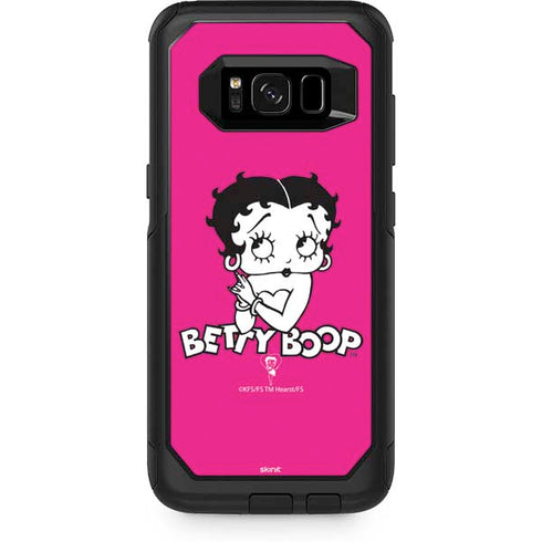Betty Boop Pink Background Otterbox Commuter Galaxy Skin